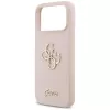 Guess Silicone Big 4G Script Dėklas, skirtas Apple iPhone 17 Pro Max - Rožinis
