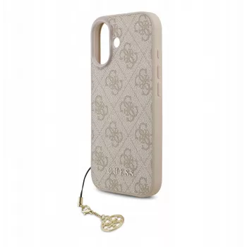 Guess 4G Charms Collection MagSafe Dėklas, skirtas iPhone 17 (Rožinis)