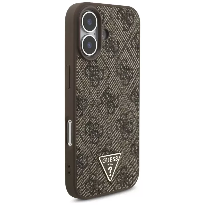 Guess 4G Strap Triangle Logo MagSafe Case iPhone 17 Brown