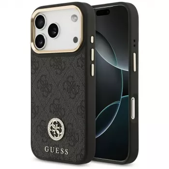 Guess 4G Strass Logo MagSafe Case for iPhone 17 Pro (Juoda)