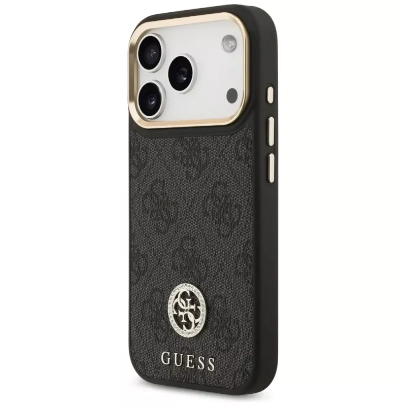 Guess 4G Strass Logo MagSafe Case for iPhone 17 Pro (Juoda)