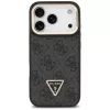 Guess 4G PU Triangle Logo & Stand Camera Magsafe Case for iPhone 17 Pro Black
