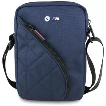 BMW Nylon Pockets & Metal Logo Bag Navy Blue