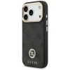 Guess 4G Strass Logo & Big Strap Metal Buttons MagSafe Case for iPhone 17 Pro Black