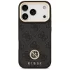 Guess 4G Strass Logo & Big Strap Metal Buttons MagSafe Case for iPhone 17 Pro Black