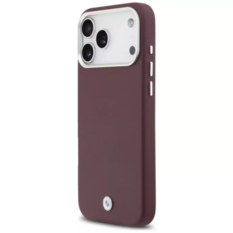 BMW Sign Full Wrapped Metal MagSafe dėklas, skirtas iPhone 17 Pro Max, raudonas