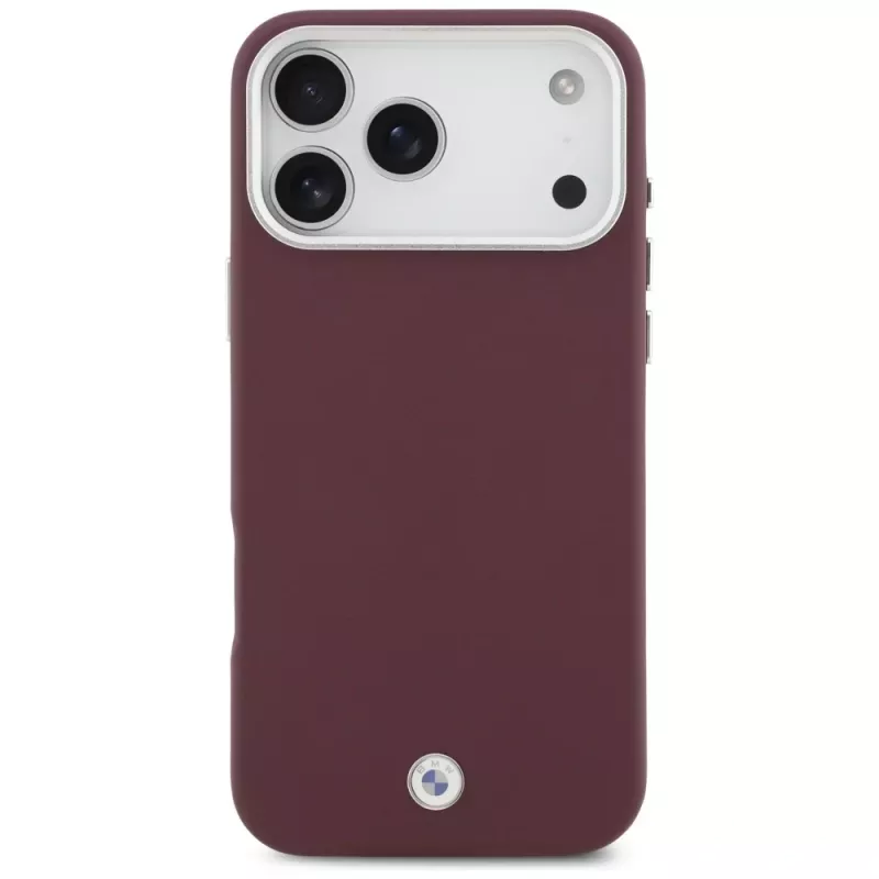 BMW Sign Full Wrapped Metal MagSafe dėklas, skirtas iPhone 17 Pro Max, raudonas
