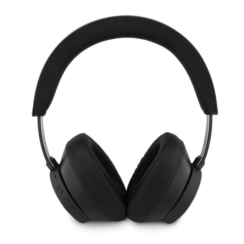 Guess Bluetooth Over-Ear Headphones ENC Saffiano Triangle Logo Black