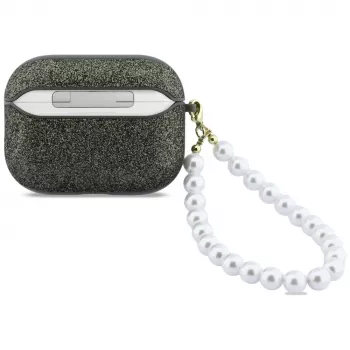 Guess Glitter Pearl Strap Dėklas, skirtas AirPods Pro 1 ir 2 kartai - Chaki
