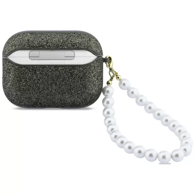 Guess Glitter Pearl Strap dėklas AirPods Pro 3, khaki