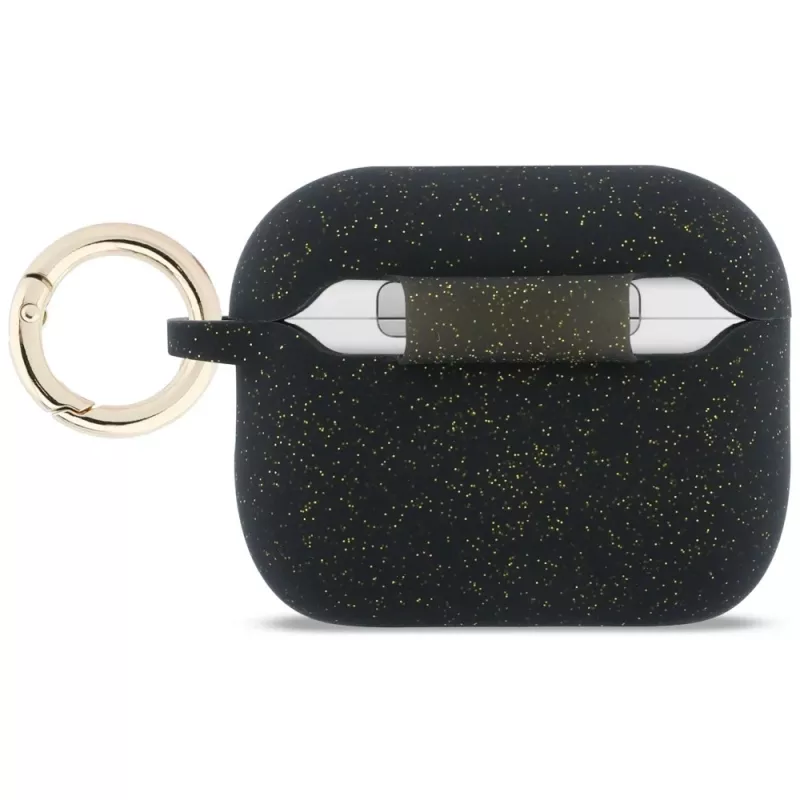 Guess silikoninis blizgaus žiedo dėklas AirPods Pro 3, juodas