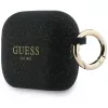 Guess silikoninis blizgaus žiedo dėklas AirPods Pro 3, juodas