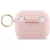 Guess silikoninis blizgus dėklas su žiedeliu AirPods Pro 3, rožinis
