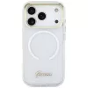Guess IML Gradient Script Metal MagSafe Dėklas Apple iPhone 17 Pro, Baltas