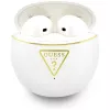 Guess Gold Line Triangle - Bluetooth TWS ausinės su įkrovimo dėklu (balta)