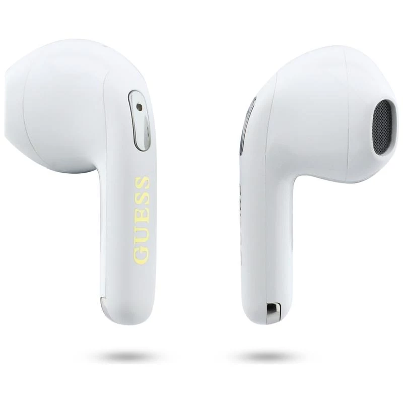 Guess Gold Line Triangle True Wireless Stereo Bluetooth Earbuds su įkrovimo dėklu (rožinė)