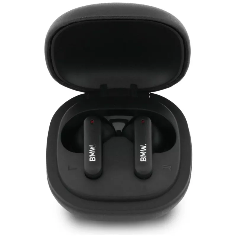 BMW LeatherMetal Logo ENC TWS Bluetooth 5.3 Earbuds Black