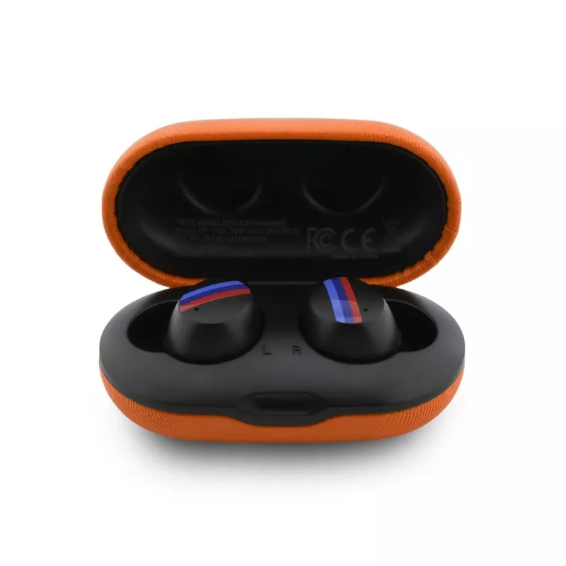 BMW M Metal Logo TWS Bluetooth 5.3 Ausinės su ENC - Oranžinė