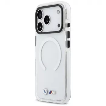 BMW M IML Shockproof Metal Logos MagSafe Case for iPhone 17 Pro Transparent