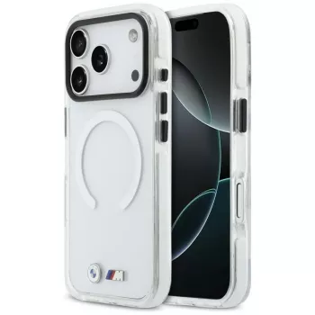 BMW M IML Shockproof Metal Logo MagSafe Case for iPhone 17 Pro Max Transparent
