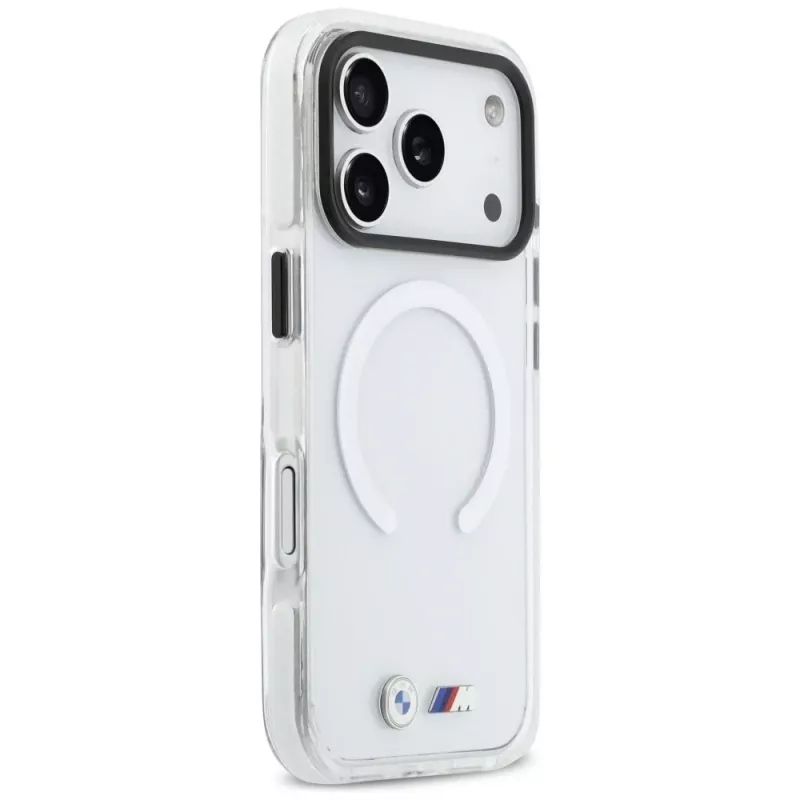 BMW M IML Shockproof Metal Logo MagSafe Case for iPhone 17 Pro Max Transparent