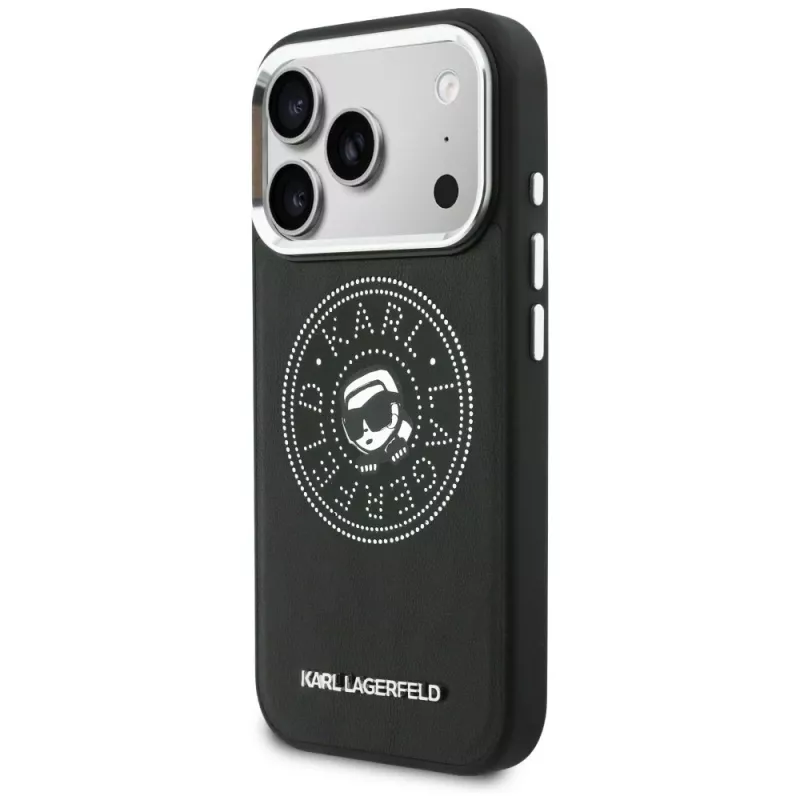 KARL LAGERFELD Point & Karl Sketch MagSafe Dėklas, skirtas iPhone 17 Pro Max - Juodas