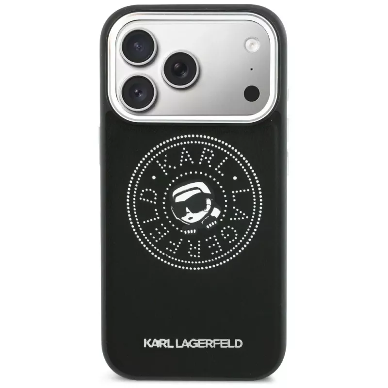 KARL LAGERFELD Point & Karl Sketch MagSafe Dėklas, skirtas iPhone 17 Pro Max - Juodas
