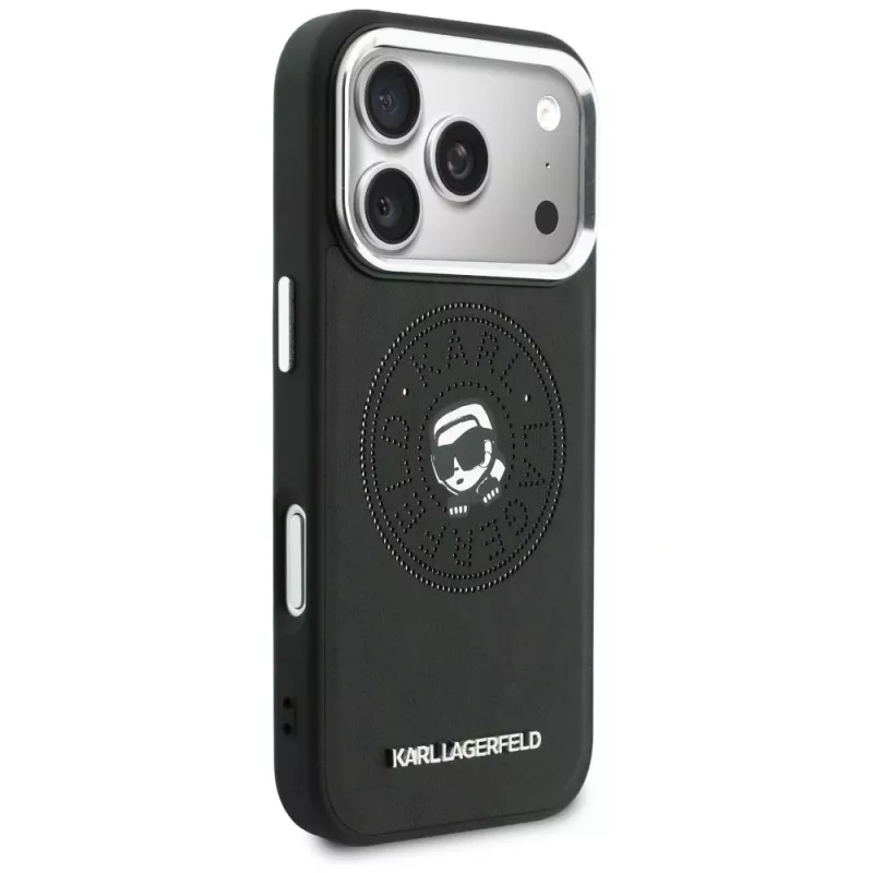 KARL LAGERFELD Point & Karl Sketch MagSafe Dėklas, skirtas iPhone 17 Pro Max - Juodas