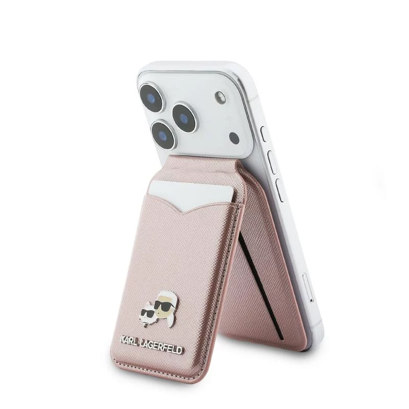 Karl Lagerfeld Stand Mirror MagSafe Wallet Pink