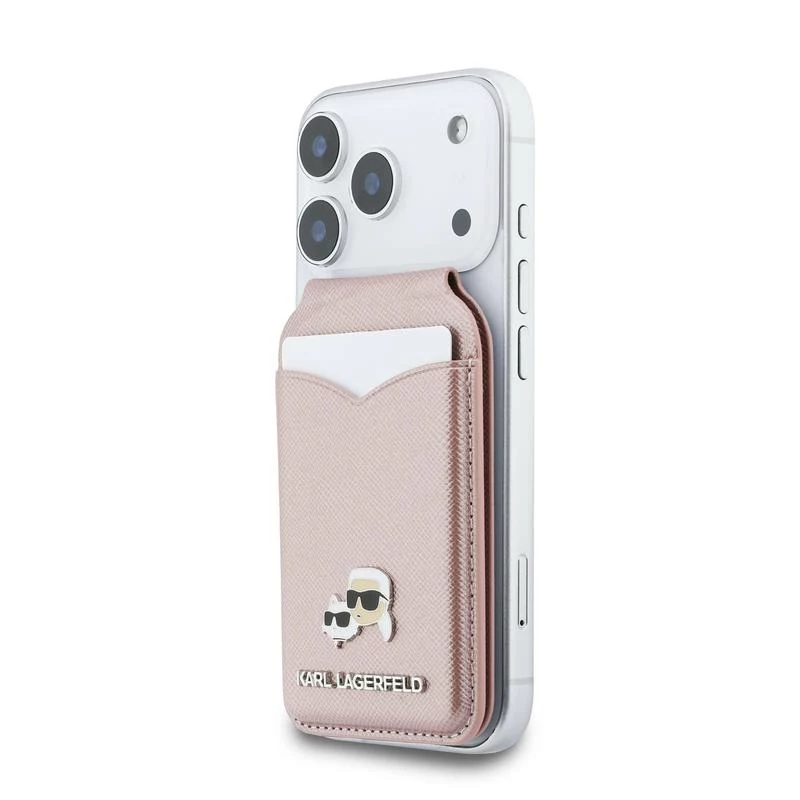 Karl Lagerfeld Stand Mirror MagSafe Wallet Pink