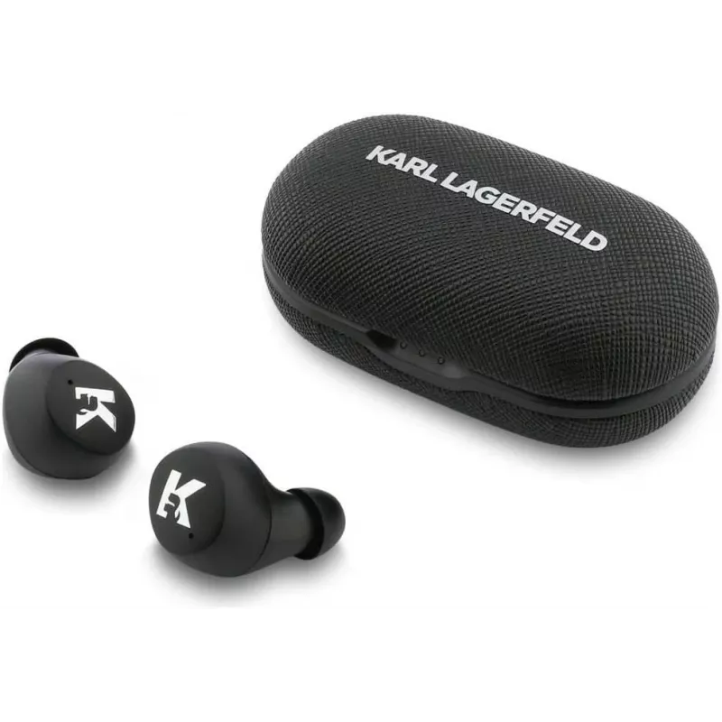 Karl Lagerfeld Saffiano Logo ENC TWS Earbuds Black