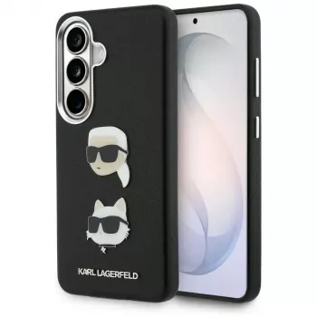 KARL LAGERFELD Saffiano DoubleHeads Metal Case Samsung Galaxy S26, Juoda