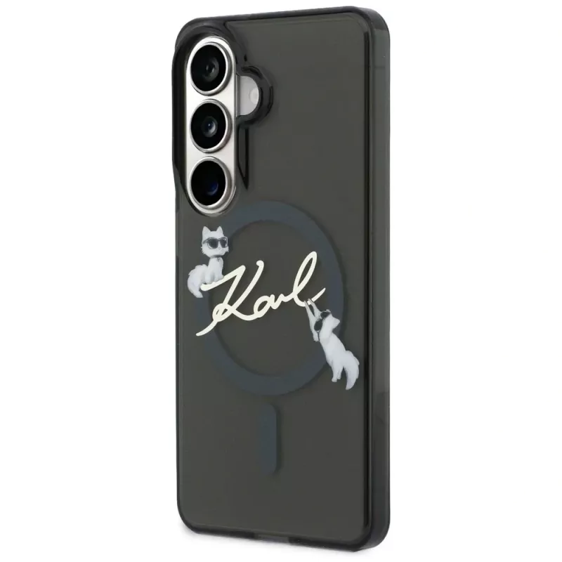 Karl Lagerfeld IML KC Script MagSafe Dėklas Samsung Galaxy S26+ Juodas