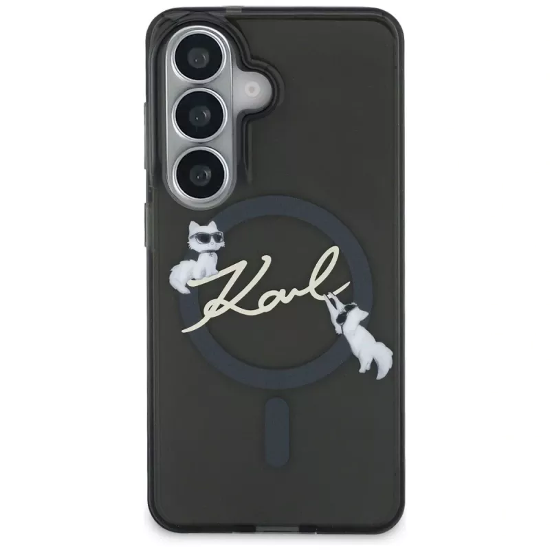 Karl Lagerfeld IML KC Script MagSafe Dėklas Samsung Galaxy S26+ Juodas
