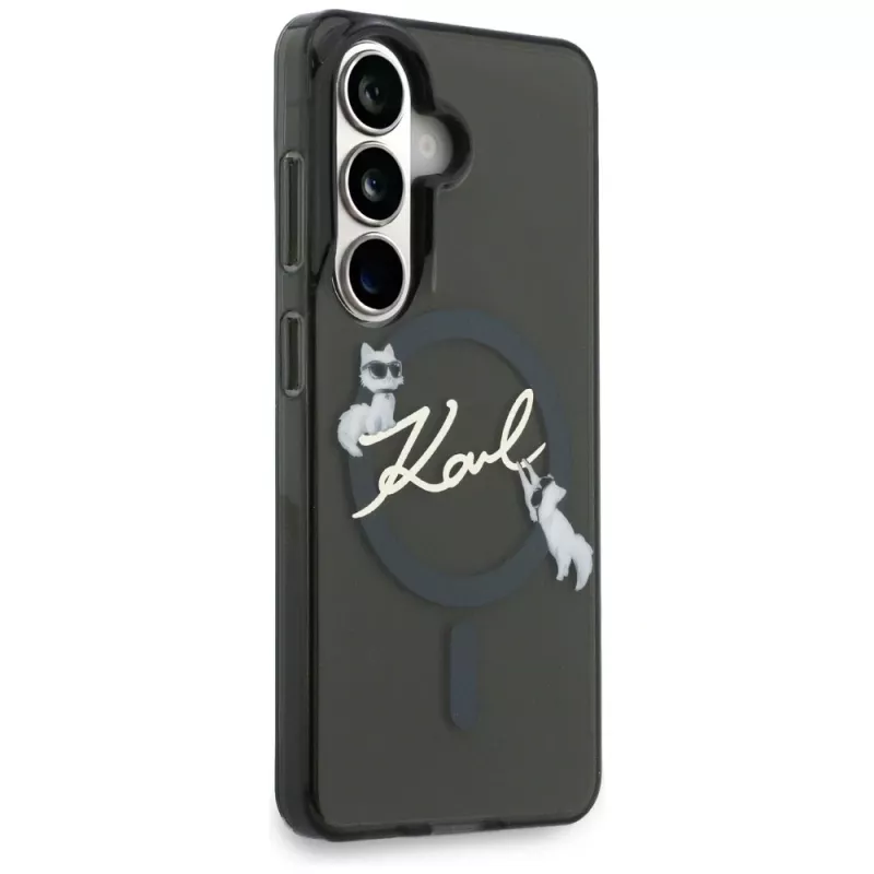 Karl Lagerfeld IML KC Script MagSafe Dėklas Samsung Galaxy S26+ Juodas