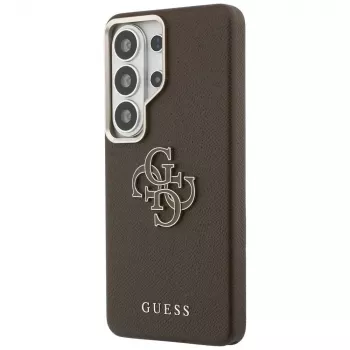 Guess Grained Big 4G Metal Logo Dėklas Samsung Galaxy S26 Ultra - Ruda