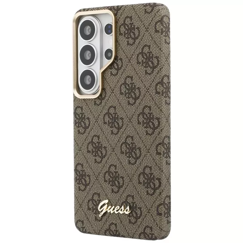 Guess 4G Script MagSafe Dėklas Samsung Galaxy S26 Ultra (Ruda)