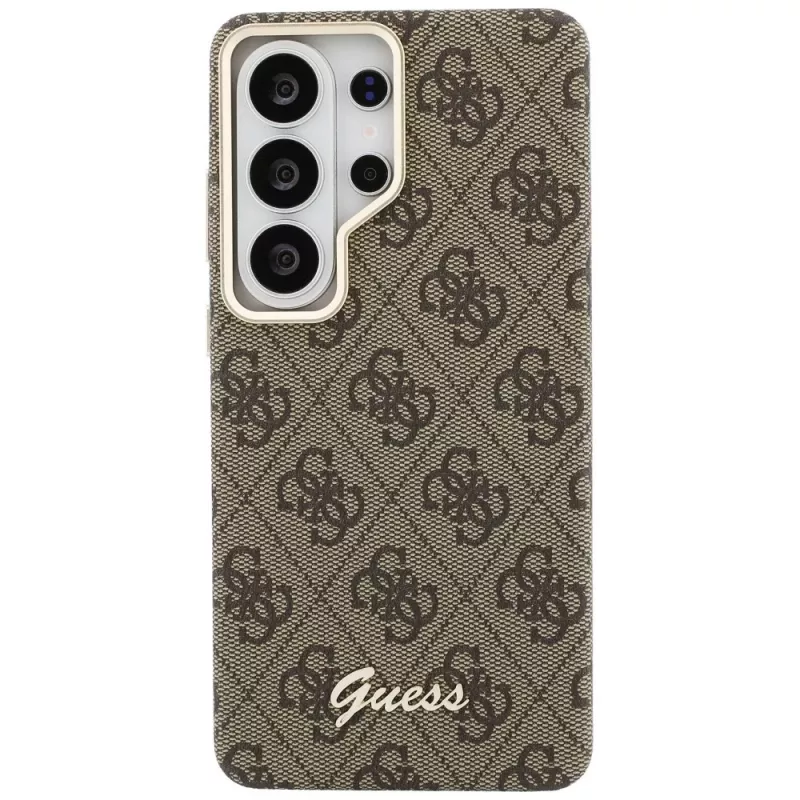 Guess 4G Script MagSafe Dėklas Samsung Galaxy S26 Ultra (Ruda)