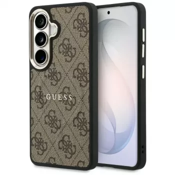 Guess 4G Embossed Ring MagSafe Case for Samsung Galaxy S26 (Brown)