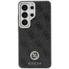 Guess 4G Rhinestone Round Logo MagSafe Dėklas Samsung Galaxy S26 Ultra (Juodas)