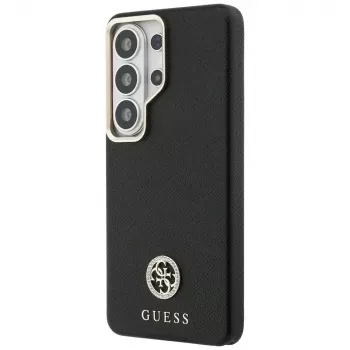 Guess Rhinestone Round Logo MagSafe Dėklas, Samsung Galaxy S26 Ultra, Juodas