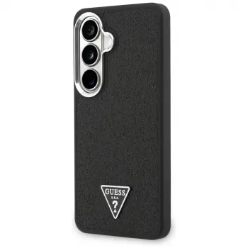 Guess Fixed Glitter Triangle MagSafe Dėklas Samsung Galaxy S26+ Juodas