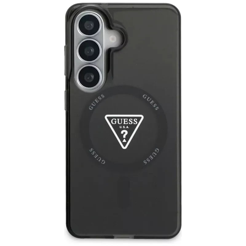 Guess IML Gradient Triangle MagSafe Dėklas Samsung Galaxy S26 - Juodas