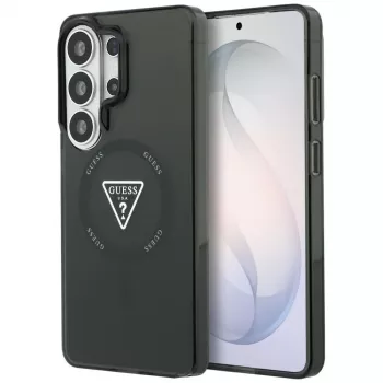 Guess IML Gradient Triangle MagSafe Dėklas, skirtas Samsung Galaxy S26 Ultra (Juodas)