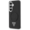Guess Embossed Ring Triangle Logo MagSafe Dėklas Samsung Galaxy S26 Juodas