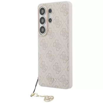 Guess 4G Classic Logo Charm MagSafe Dėklas, Samsung Galaxy S26 Ultra (Rožinis)