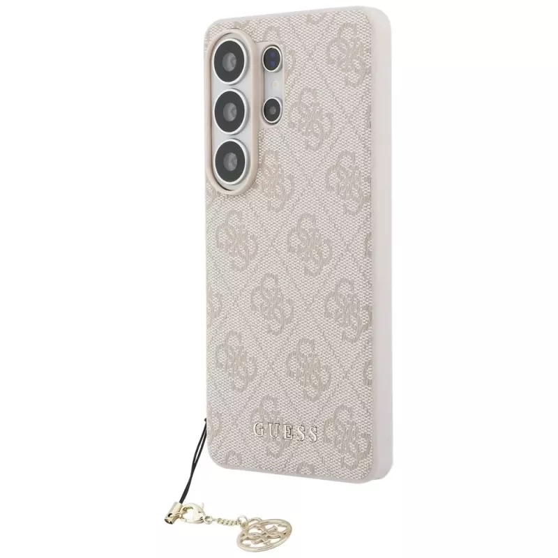 Guess 4G Classic Logo Charm MagSafe Dėklas, Samsung Galaxy S26 Ultra (Rožinis)