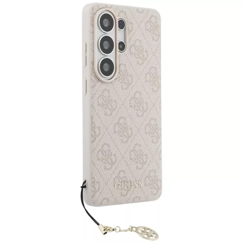 Guess 4G Classic Logo Charm MagSafe Dėklas, Samsung Galaxy S26 Ultra (Rožinis)