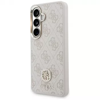 Guess 4G Big Rhinestone Triangle Strap MagSafe Phone Case & Lanyard Set for Samsung Galaxy S26, Pink