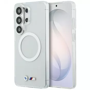 BMW IML Shockproof Metal Logo MagSafe Case Samsung Galaxy S26 Ultra Skaidrus